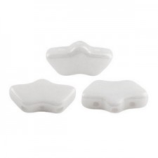 Les perles par Puca® Delos beads Opaque white ceramic look 03000/14400